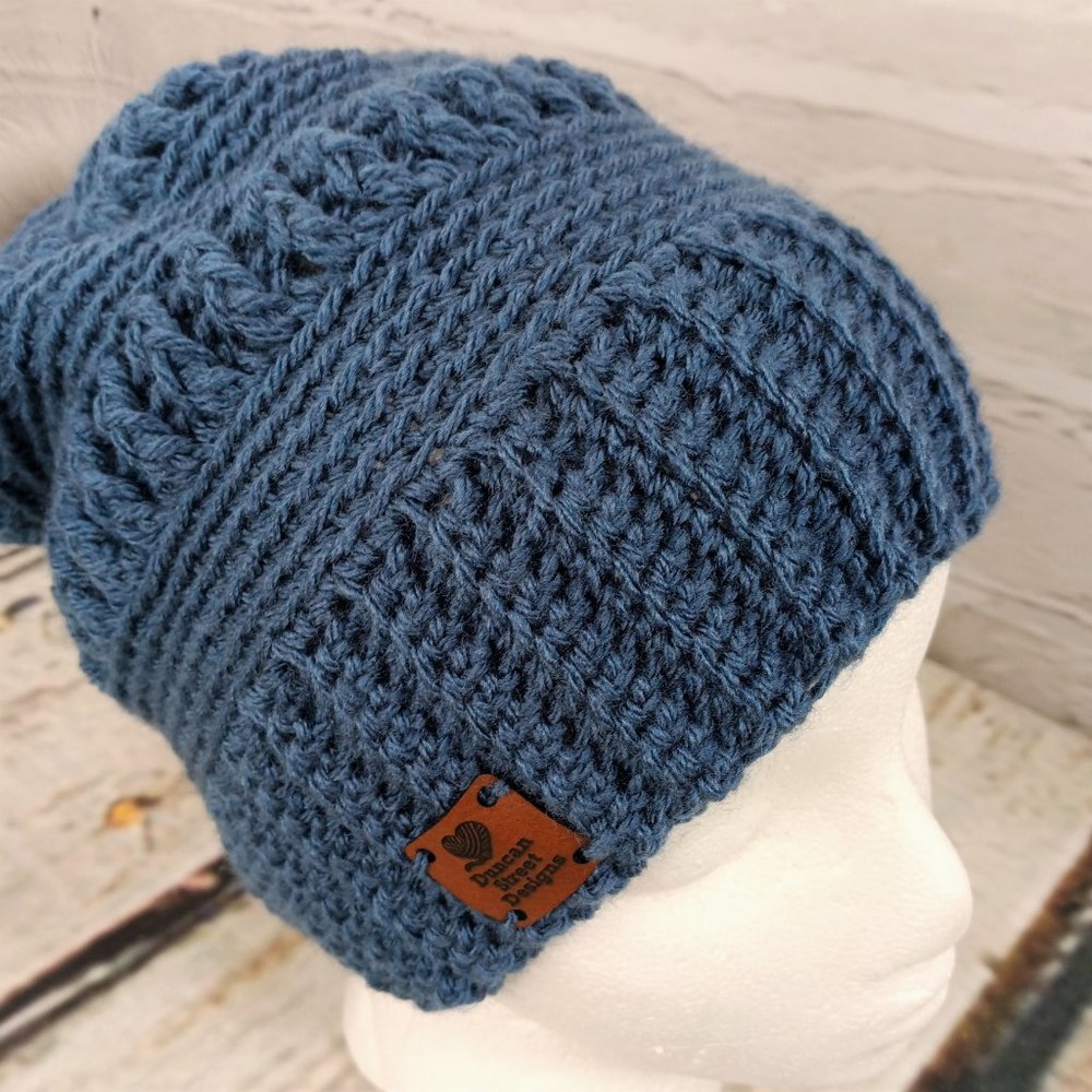Duncan Street Designs Adelaide Hand Crocheted Slouchy Hat with Pom Pom - Picture 6 of 7